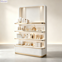 Vitrine de présentation de cosmétiques de luxe avec éclairage LED, présentoir de produits de soin de la peau pour boutique de beauté