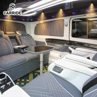 Kit de modification intérieure de fourgonnette professionnelle Carride, design luxueux en alliage d'aluminium, éclairage ambiant LED personnalisé