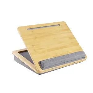 Cina fabbrica all'ingrosso di bambù cuscino da scrivania per Computer portatile tavolo di bambù letto di bambù tavolo per Laptop