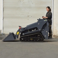 Mini-chargeuse sur chenilles homologuée EPA, chargeuse compacte diesel avec moteur Kubota, 0,5 tonne