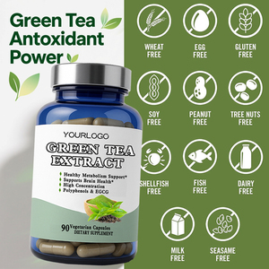 Fabrieks-OEM Buikvetverbrander Verwijderaar Capsules Slankmakende Groene Thee Extract Capsules Bevorderen Energieverbruik en Vetverbranding - Product Image 6