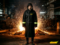 Manteau ignifuge en aramide Castong, combinaison d'évacuation en fibre de carbone résistante aux flammes pour les incendies de classe A et B, facile à utiliser, personnalisable