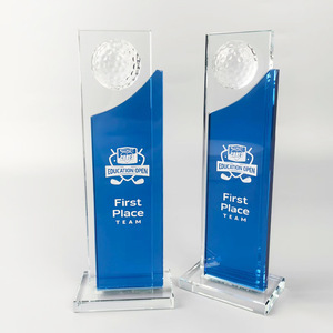 Crystal Glass <b>Trophy</b> Golf Award 12 In Laser <b>Engraved</b> Uv Printing Durable Team Prize - Product Image 1