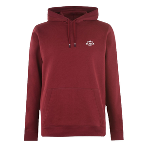 Nouveau design 2026 – Sweat à capuche épais personnalisé pour homme, rouge bordeaux, avec petit motif graphique sur la poitrine, style streetwear - Product Image 1