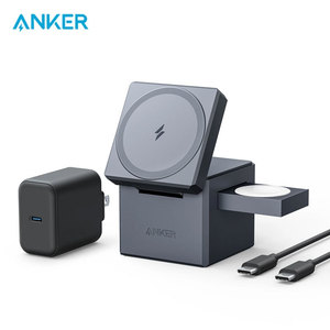 Anker 3-In-1 Wireless Charger Base Magnetic Cube Design 15W Output For Magsafe Devices - Product Image 1