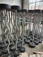 Barre de musculation ronde en caoutchouc de haute qualité, barre fixe pour curls, équipement de gym populaire pour la musculation, pièces et accessoires de machine d'exercice