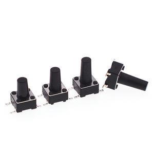 Interruptor táctil de 4 pines, resistente a la temperatura, 6*6*4.3-20mm, microinterruptor vertical pequeño, salida de fábrica - Product Image 2