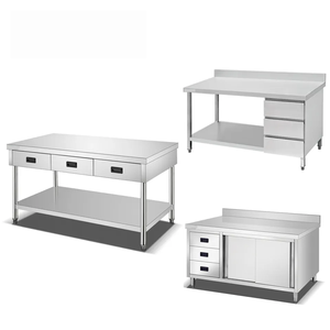 Tavolo <span class=keywords><strong>da</strong></span> <span class=keywords><strong>Cucina</strong></span> in Acciaio Inox 304 Spessore 1,0mm Banco di Preparazione Alimenti con Ripiano Inferiore Attrezzatura <span class=keywords><strong>da</strong></span> <span class=keywords><strong>Cucina</strong></span> Diretta dalla <span class=keywords><strong>Fabbrica</strong></span> - Product Image 6
