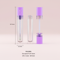 Gloss à lèvres violet violet Choebe personnalisé 4 ml, avec bouchon à vis, sans BPA, contenants cosmétiques en plastique avec impression sérigraphique