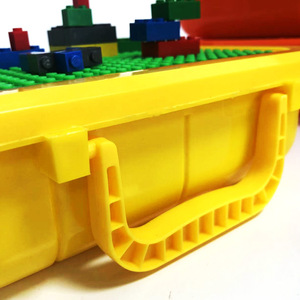 <b>Lego</b> Block Organizer Storage Case 1L Rectangle Desktop Toy Box With Green Baseplate For Kids Building Blocks - Product Image 4