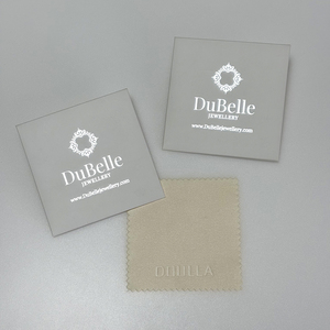 8x8cm Wholesale Customized Logo Premium Anti Tarnish Microfiber Suede Jewelry Cloth Gold with <b>Envelope</b> - Product Image 1