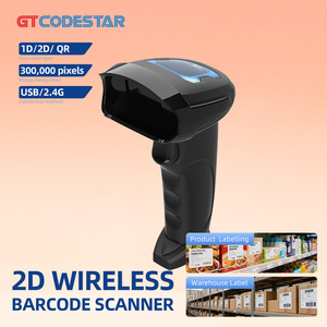GTCODESTAR Handheld 2D CMOS Escáner de código de barras 1D Laser Wired Lector de código de barras inalámbrico Scan USB <span class=keywords><strong>Qr</strong></span> Code para Warehouse Scanniing - Product Image 1