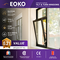 Kit de quincaillerie pour fenêtre oscillo-battante EOKO, système en alliage d'aluminium avec poignées européennes, verrouillage multipoints pour fenêtre sur mesure