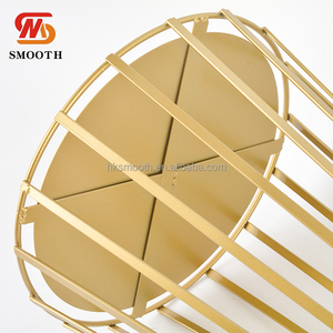 Décorations d'événements SMOOTH, centre de table en métal couleur or pour mariage, support à fleurs - Product Image 4