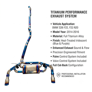 ระบบท่อไอเสีย Vortex Ultralight Burnt-Titanium สำหรับ BMW 228i F22 F23 N20 2.0T รุ่น Track-Edition - Product Image 1
