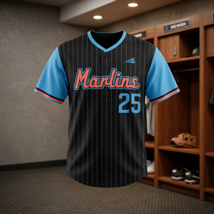 Custom Sublimated <b>Baseball</b> Jersey Pinstripe Team Uniform Short Sleeve Crew Neck Unisex Sports Shirt - Product Image 3