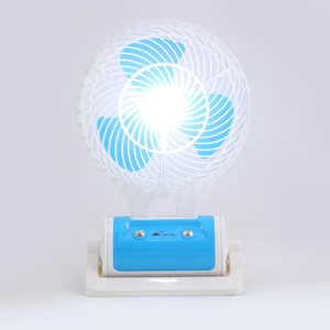 พัดลมไฟฟ้าตั้งโต๊ะพับได้พร้อมฟังก์ชั่นไฟกลางคืนสามารถชาร์จผ่าน USB และมีหลายสี - Product Image 5