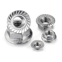 M6 M8 M10 M12 Acier inoxydable SS 304 316 316L Écrou hexagonal dentelé avec bride DIN6923