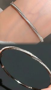 Xinfly - Brazalete de Oro Sólido de 18K con Diamantes Naturales para Mujer, Diseño de Lujo, Última Moda, Brazaletes Brillantes - Product Image 3