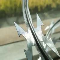Precio de fábrica Anti-escalada galvanizado tiburón plano concertina navaja valla de alambre
