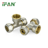 IFAN Vente en gros de raccords à compression en laiton Pex 16, 1/2 pouce, raccord de plomberie en laiton Pex