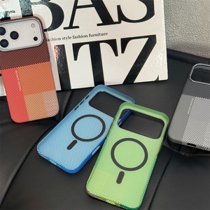 New Color Matching Carbon Fiber Textured <b>Magnetic</b> Case for iPhone 17 14 15 16 Pro Max Metal Lens <b>Frame</b> Shockproof Hard Cover - Product Image 2