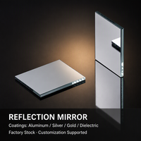 Miroir optique carré en verre K9 BK7, revêtement en aluminium argenté ou doré, haute réflectivité pour systèmes d'imagerie, taille personnalisée