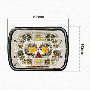 Luz de Conducción LED de 7 Pulgadas, H4 Plug & Play, Haz Sellado con Luz Estroboscópica Ámbar, Compatible con Camiones <span class=keywords><strong>Kenworth</strong></span>, Peterbilt, Freightliner - Product Image 3