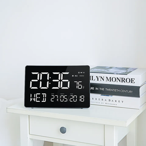 11inch LED Digital Calendar <strong>Clock</strong> <strong>Large</strong> Display with Time Week Temperature 2 Alarms Weekend Mode for Memory Loss - Product Image 6