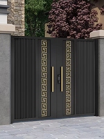 Portails d'entrée de jardin à double battant en aluminium, design professionnel, dernière conception, modélisation 3D, finition thermolaquée