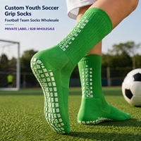 Chaussettes de football antidérapantes pour équipes de jeunes B2B, pour kits de match et programmes d'équipes, avec options de tailles graduées, fourniture personnalisée