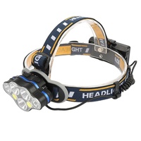 Lampe frontale LED COB 7 LED super lumineuse QXMOVING, puissante, portable, rechargeable, pour le camping, la chasse, l'exploitation minière