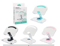 Support ergonomique en acrylique transparent pour tablette et téléphone de bureau, pliable et rotatif à 360 °