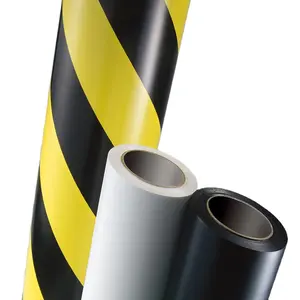Nastro per la marcatura del pavimento di avvertimento con nastro per la fabbrica diretto da 48mm * 33m a strisce nere e gialle