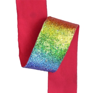 Ruy Băng Ren Kim Sa Lấp Lánh Bằng Vải Cầu Vồng <span class=keywords><strong>3</strong></span> Inch 75Mm Thiết Kế Mới - Product Image 4