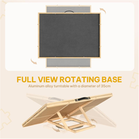 Table de puzzle pour 1500 pièces avec base rotative, 4 tiroirs, chevalet inclinable, tapis antidérapant en feutre et plateau de rangement