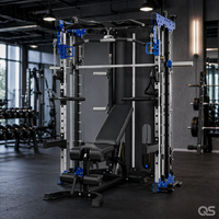 2026 Appareil de musculation multifonction tout-en-un Smith Machine et Power Rack Cage à Squats pour la maison et le studio QS