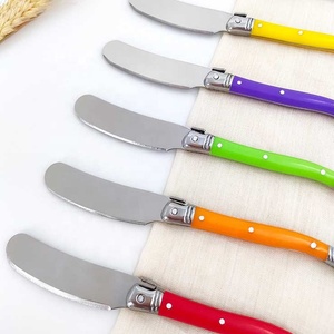 Cuchillo para <span class=keywords><strong>Queso</strong></span> y Untador de Mantequilla de Acero Inoxidable 2CR14 con Mango de ABS Colorido de Grado Alimenticio para Cocina, Hogar y Regalo - Product Image 6