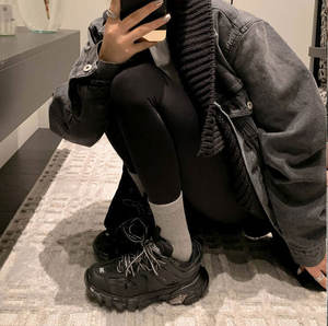 Sneakers con plateau Casual donna con Logo personalizzato moda moda pelle + maglia stringata <span class=keywords><strong>da</strong></span> donna - Product Image 3