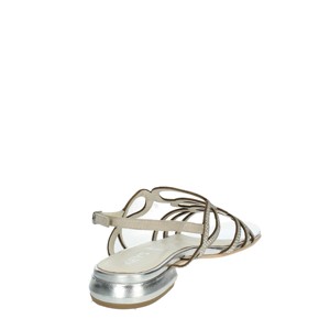 Sandali bassi da donna K-9481 di tendenza alla moda in stile grigio con chiusura lacci leggera e soletta in TPR antiscivolo - Product Image 3