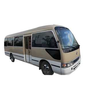 Used Toyota Coaster Bus 23 Passengers Tourist minibus in high quality good condition for sale used car left hand drive Second
