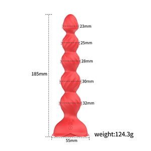 Đồ chơi tình dục dành cho người lớn, máy rung hậu môn bằng silicon năm hạt hình hoa hồng điều khiển từ xa qua ứng dụng dành cho các cặp đôi - Product Image 5