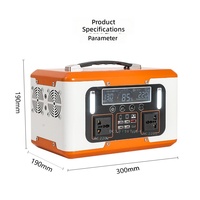 Batterie externe compacte portable 500W, chargeur rechargeable, adapté aux stations de charge rapide, éclairage en direct, alimentation de secours, voyage