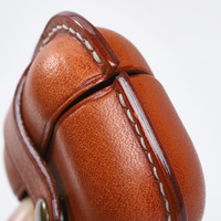 Étui pour écouteurs en cuir véritable fait main, cuir tanné végétal, étui pour AirPods Pro 2 3, logo personnalisé, vente en gros, housse pour AirPods Pro