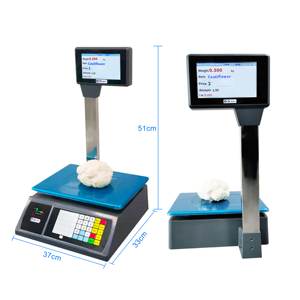 Balance Android de 30kg à écran LCD avec base de données d'intégration d'API Support OEM ODM personnalisé pour le marché du poisson et des fruits de mer - Product Image 3