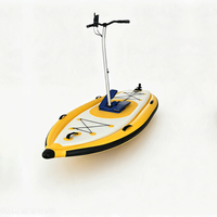 Planche de paddle gonflable pliable à pédales, anti-retournement, avec tubes flottants latéraux pour la pêche en eau