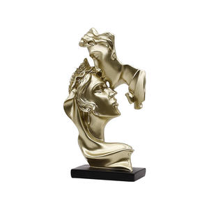 Couple aimant résine baiser front Couple Statue Sculpture moderne bureau à domicile Collection Figurine - Product Image 5