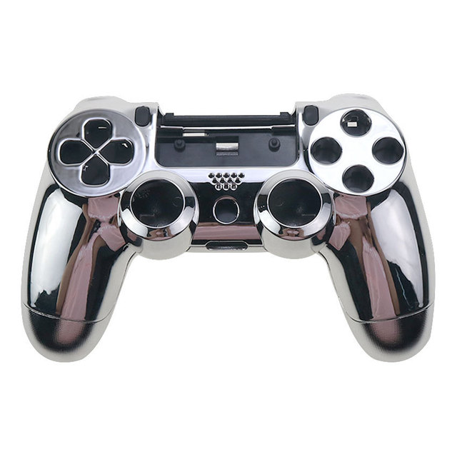 Metal Shell Case for Controller Repair ABS+Metal Overgild Chrome Finish Protective Cover Replacement Housing