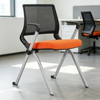 Chaise de bureau ergonomique moderne en métal avec dossier en maille empilable pour la formation, la conférence, le bureau à domicile