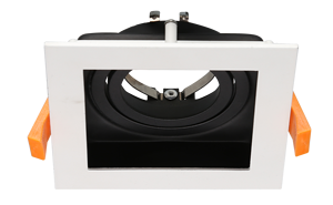 Anillo de Montaje Cuadrado EvoliteLL SQ1-F para Lámpara de Techo Empotrada de Aluminio con Marco para <span class=keywords><strong>Downlight</strong></span> LED Cuadrado Fijo y Soporte GU10 - Product Image 4